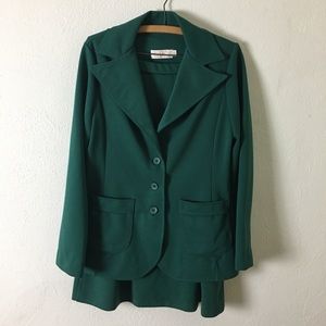 Vintage Forest Green Catalina Skirt Suit